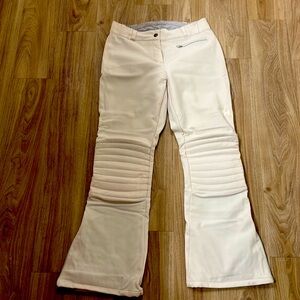 Fleece lined white Helly Hansen ski / snowboard pants